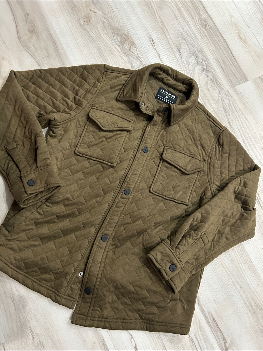 Dakine Olive Green Quilted Shirt Jacket